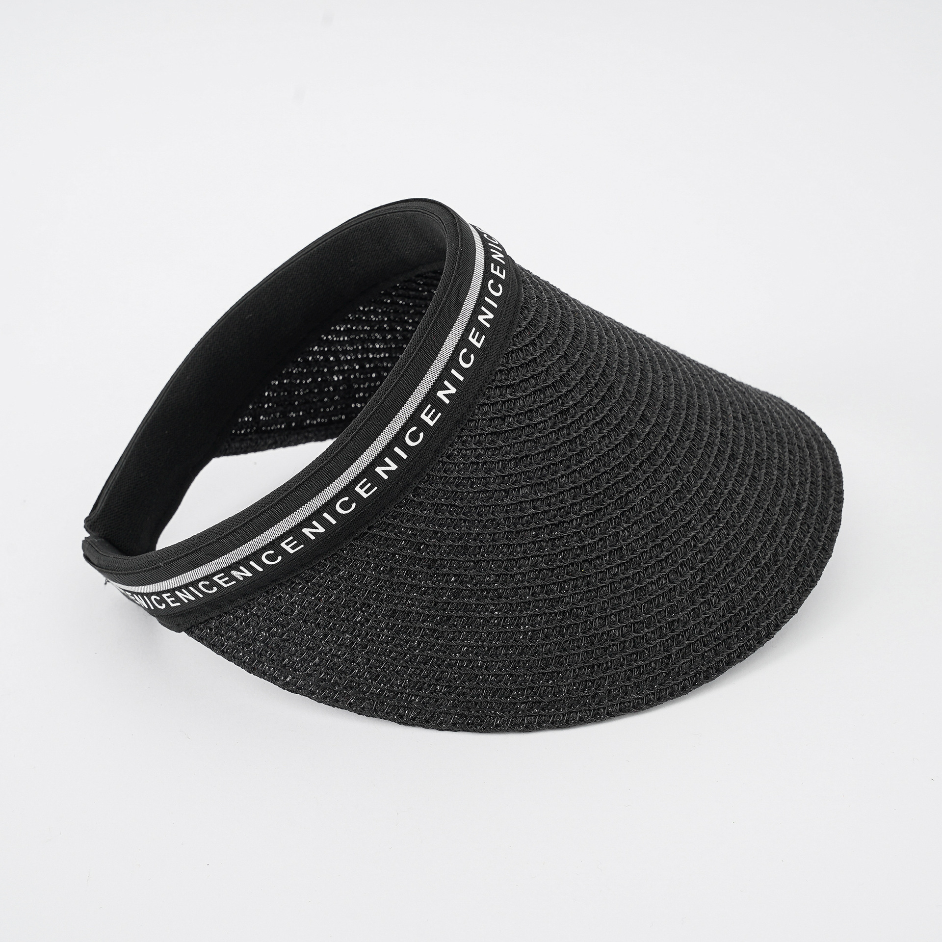 Sombrero de paja de verano sombrero de paja estilo coreano carta diadema sombrero de paja playa vacaciones protección solar