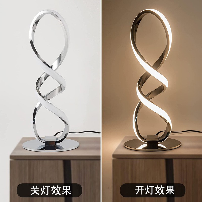 Electroplated High-End Table Lamp Three-Color Light Touch Table Lamp Bedroom Study Led Table Lamp Night Light