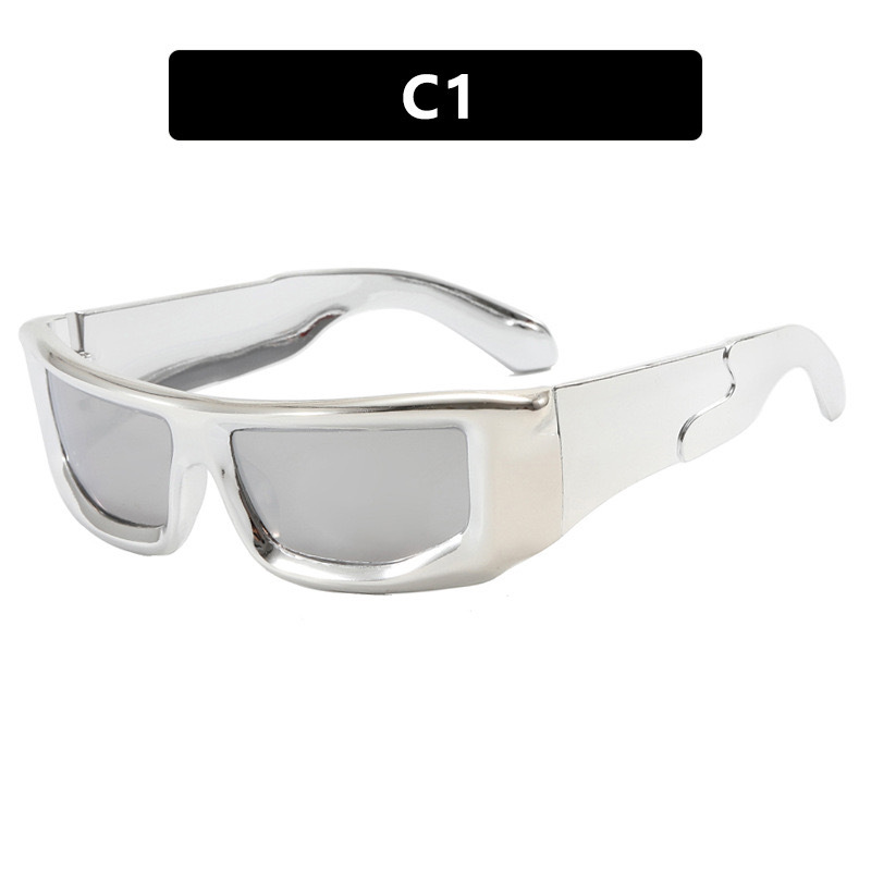 Hip-hop Retro Color Block Pc Square Full Frame Women's Sunglasses display picture 4