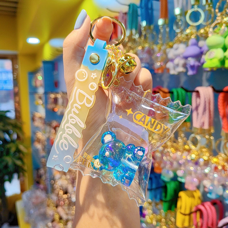 Oso de caramelo de cuerda de cuero (conjunto) - azul