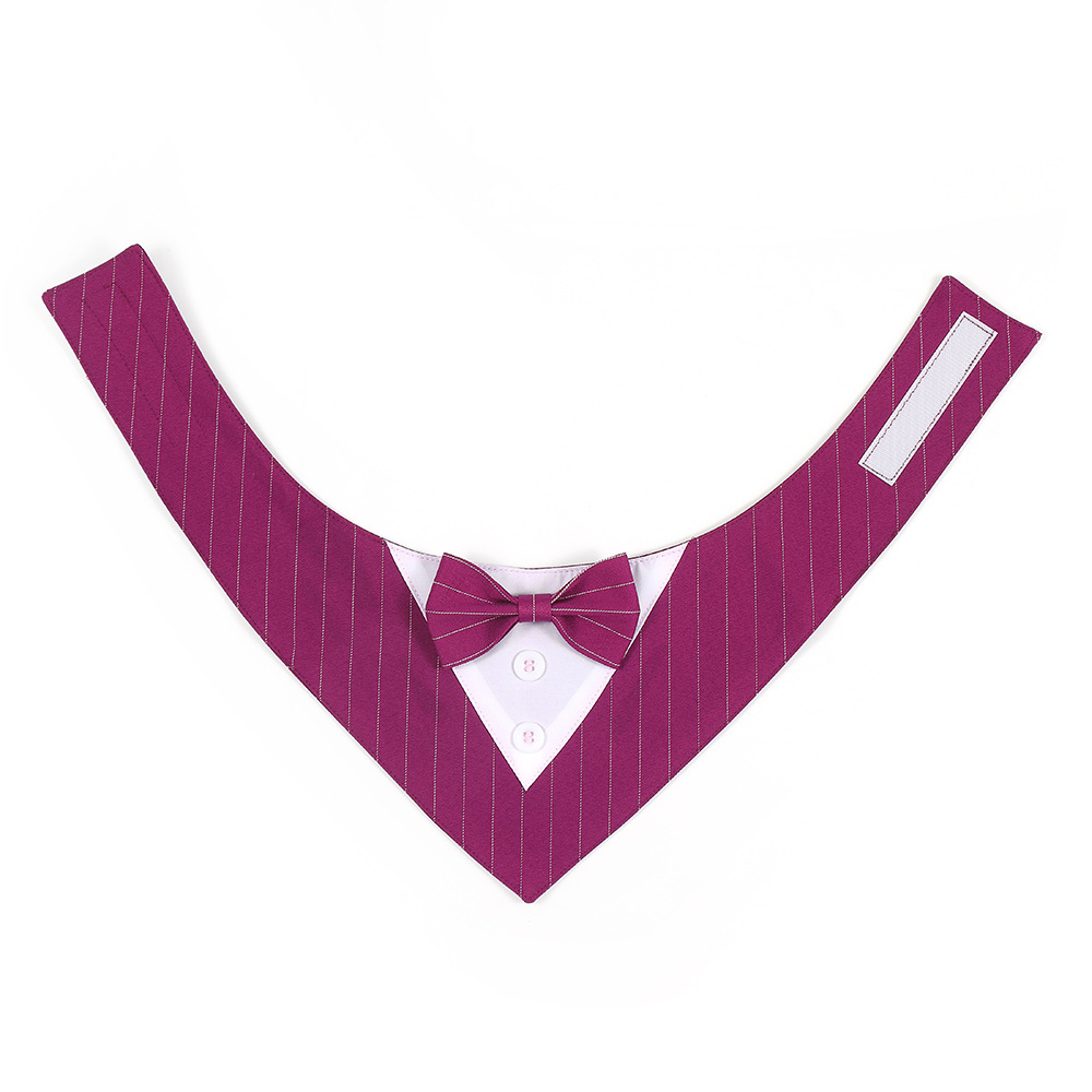Tanpopo Cross-border Spot Traje de boda británico Toalla de saliva para mascotas Bufanda para perros Toalla triangular para mascotas con velcro