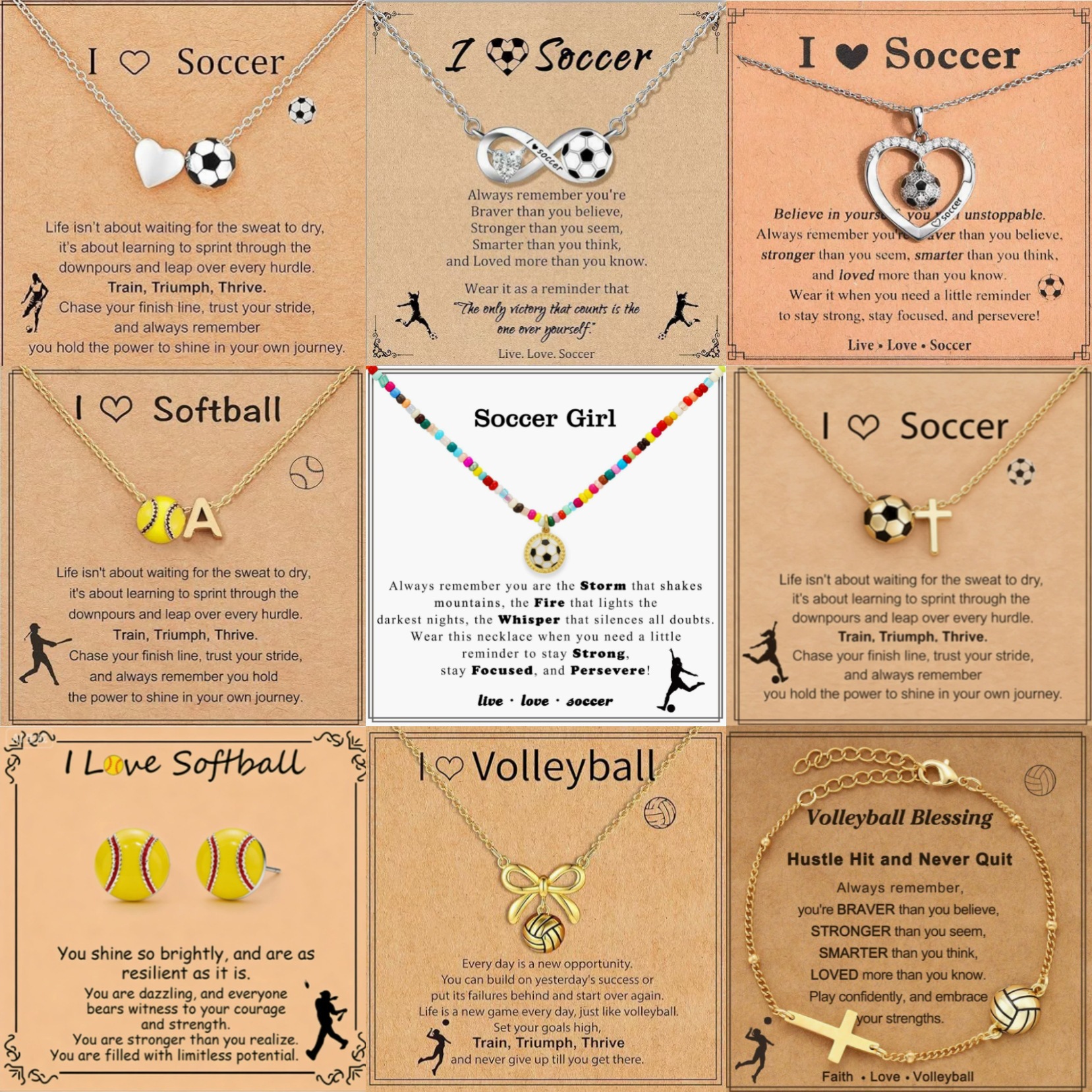 Amazon's New Heart-Shaped Basketball Necklace, Sports-Style Volleyball and Baseball Collarbone Chain, Fashionable Friendship Pendant Accessory