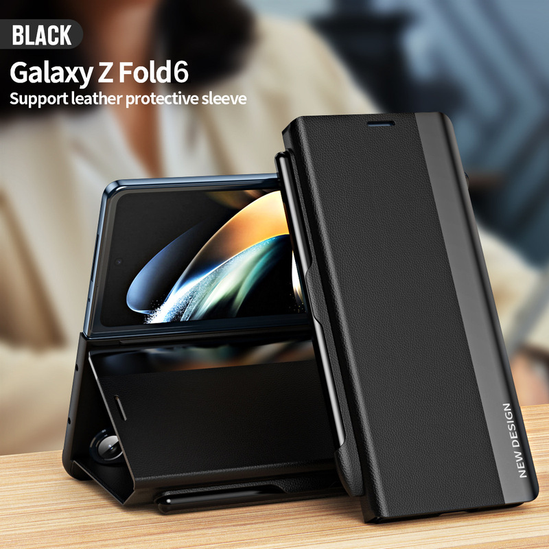 Suitable for Samsung Z Fold8 Mobile Phone Case, Flip-Top Magnetic Leather Case, Pen Slot, Spen Pen, Fold7/5/6/2 Protective Case