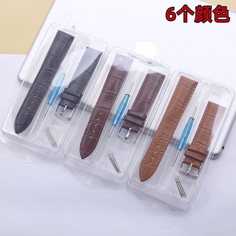 Crocodile-Print Calfskin Leather Strap Breathable Sweat-Proof Thin Soft Strap Leather Kexin Watch Accessories 20