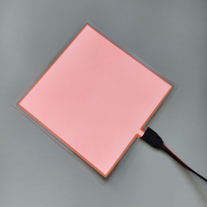 Ultra-Thin Light-Emitting Panel – Other Cold light sheet - 10cm10cm-orange-with-battery-box-battery-not-included
