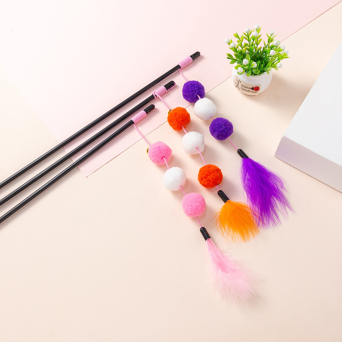 Resumen 58 gato borla divertido gato palo plástico varilla gato alivio juguetes interactivos tapados Amazon divertido gato palo al por mayor