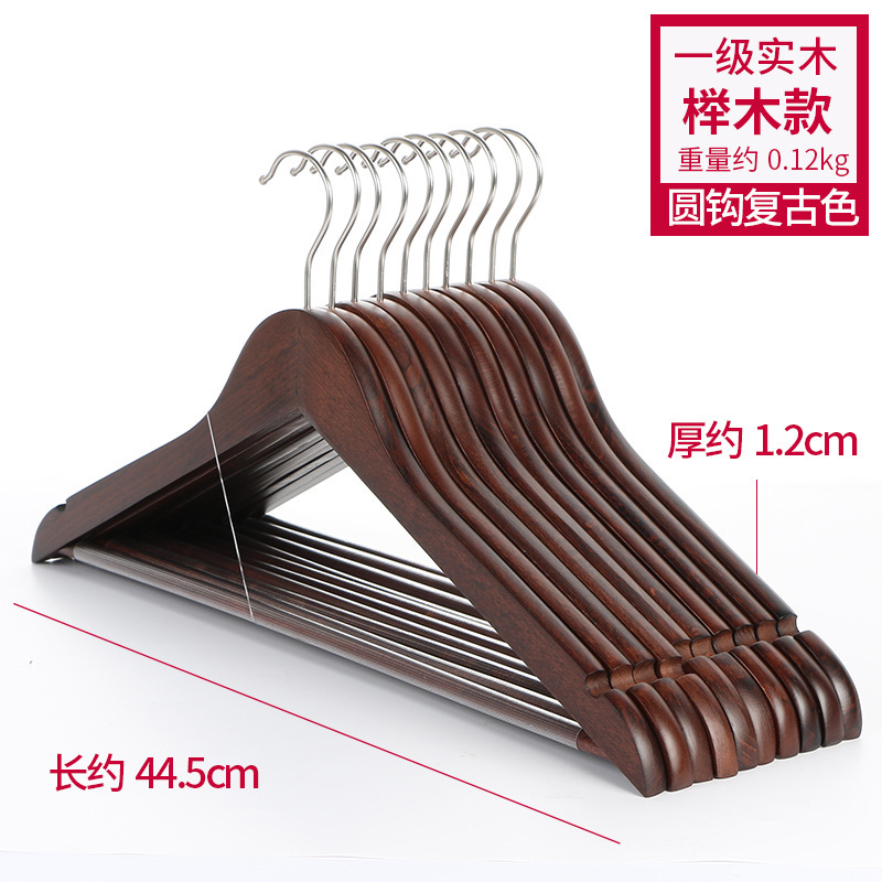 Perchas de madera maciza tienda de ropa hotel al por mayor soporte de ropa para el hogar dormitorio estante de ropa percha madera para adultos