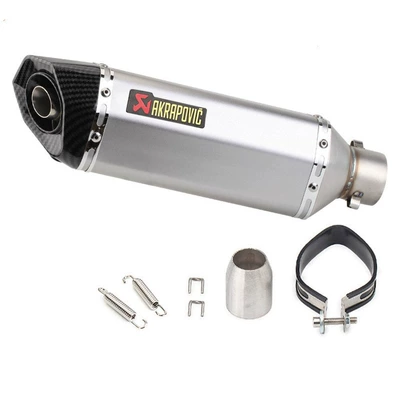 Motorcycle exhaust pipe: spring breeze NINJA small hexagonal - 370mm-silver