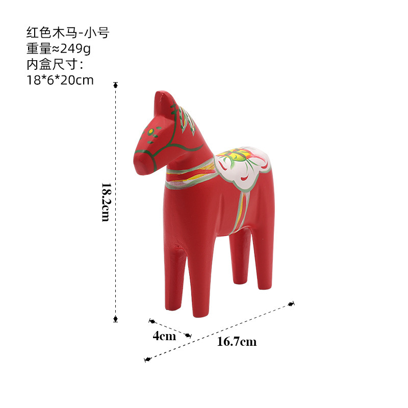 現代のシンプルなモランディ色の創意達拉木の木馬の置物の家庭の装飾品の客間のテレビの戸棚のお茶の数々の装飾|undefined