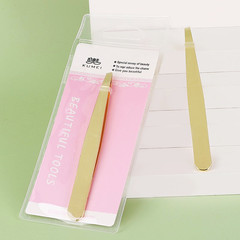 不鏽鋼金色眉毛夾小鑷子眉夾修眉拔毛鉗假睫毛夾子拔鬍子神器套裝