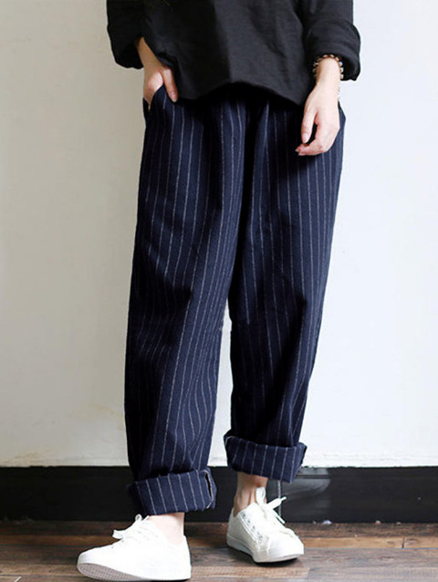 Striped Long Pants Image 4
