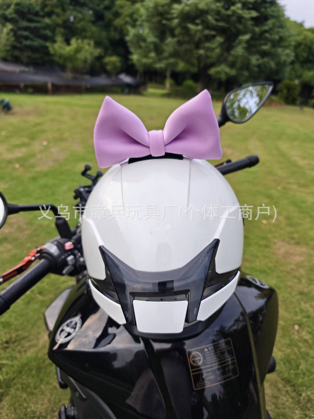 Motorcycle Helmet Bow Decoration Ornaments Modified Car Stickers Accessories Electric Vehicle Motorcycle Tail Three-Dimensional Doll