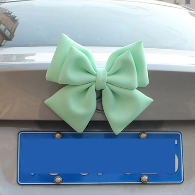 Car ornaments | Tail Ornaments Car Motorcycle - fruit-green-oversized-bow-with-snap-buckle