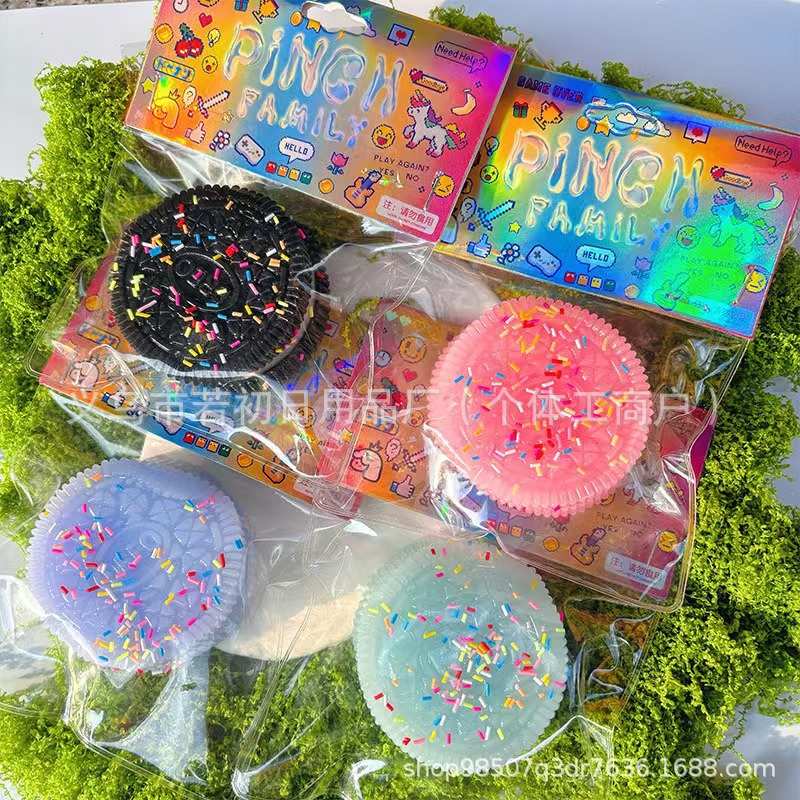 Nuevo juguete de descompresión de pellizco de galletas Oreo simulación tpr juego de comida artefacto de descompresión creativa juguetes de puesto