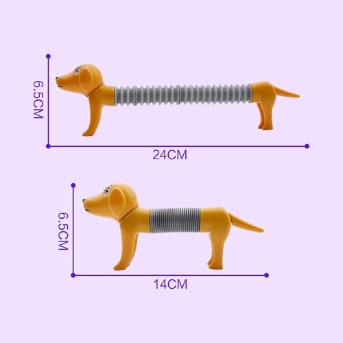 Cross-border new product puzzle diy decompression telescopic dog pop tube telescopic tube toy decompression toys wholesale