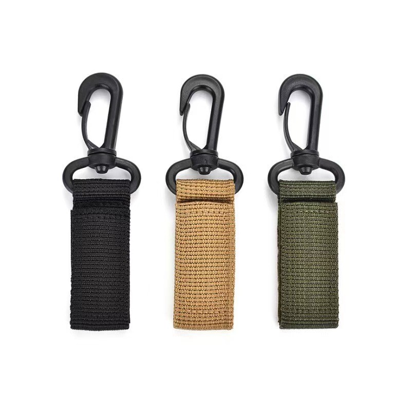 Outdoor Products Tactical Belt Quick-Hook 360-Degree Rotating Webbing Buckle Carabiner Car Keychain Hook