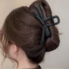 G4# Matte Black--Knotted Ribbon Clip