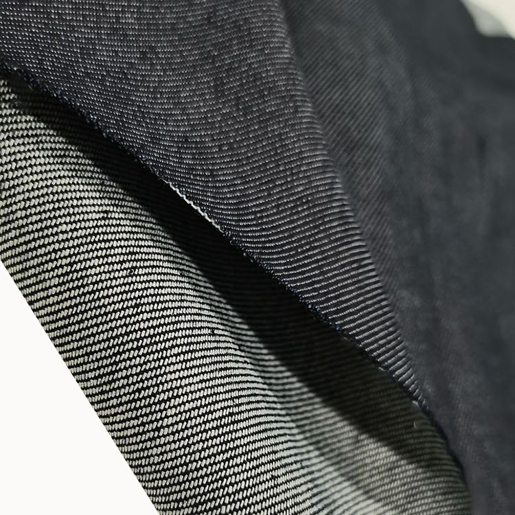 Ventas en caliente transpirable contracción China negro blando tela denim elástica tejido denim negro image 2