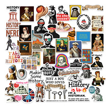 50张复古欧美威廉·莎士比亚涂鸦防水装饰贴纸笔记本电脑贴画创意