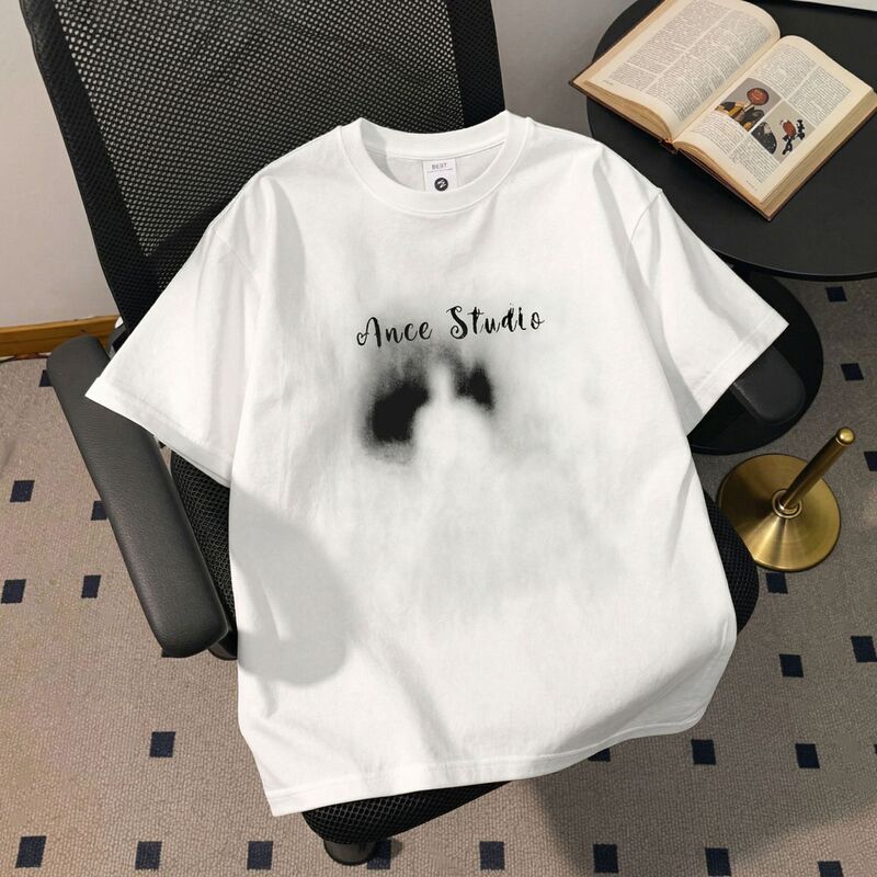 Combed Cotton 50-Count Spandex Blend Korean Style Short-Sleeve Tops for Men and Women, Couple's Clothing Wholesale, Heavy-Duty Printed Half-Sleeve T-Shirts Combed Cotton 50-Count Spandex Blend Korean Style Short-Sleeve Tops for Men and Women, Couple's Clothing Wholesale, Heavy-Duty Printed Half-Sleeve T-Shirts