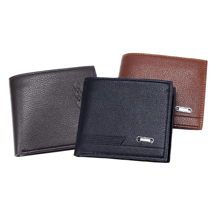 Wholesale Business Men's Puleather Wallet Casual Coin Purse Card Bag ID Bag Coin Purse Fair Hot Sale