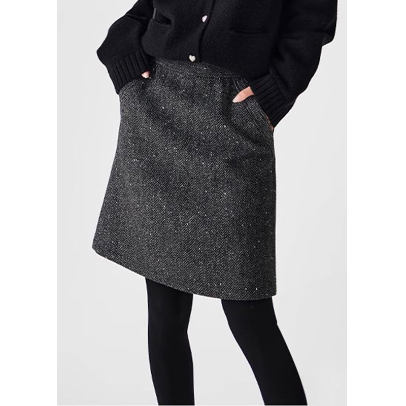 【TM定单】时髦加厚短裙轻奢冬季新款2025年高级感羊毛呢半身裙女