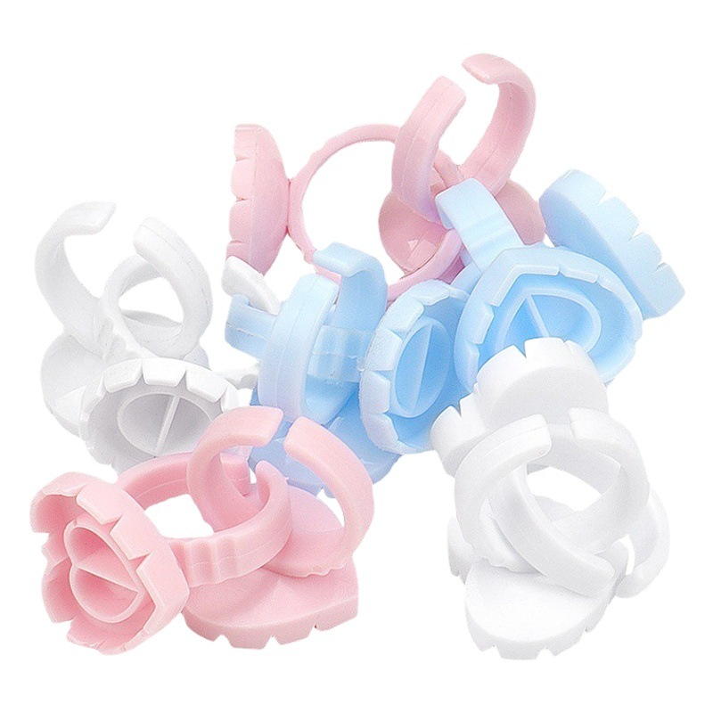 Tatuaje anillo taza de color una segunda bandeja de pegamento de floración injerto anillo de pegamento de pestañas taza de floración