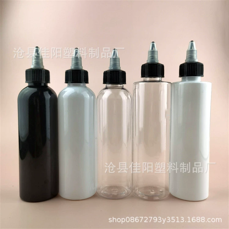 В наличии 200 мл гелевая крышка бутылка прозрачная бутылка для жидкой воды для домашних животных с плоским плечом 200 мл бутылка для рыбы