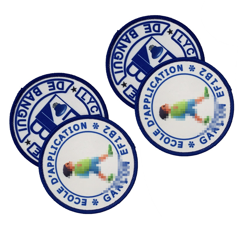 中小学校校徽幼儿园章仔徽章印花数码热转印布标贴徽章自粘胸章