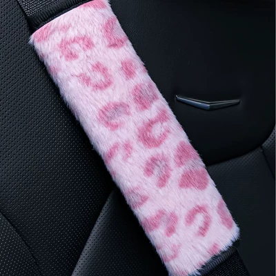 Winter Warm Cover, Seat belt shoulder pad - pink