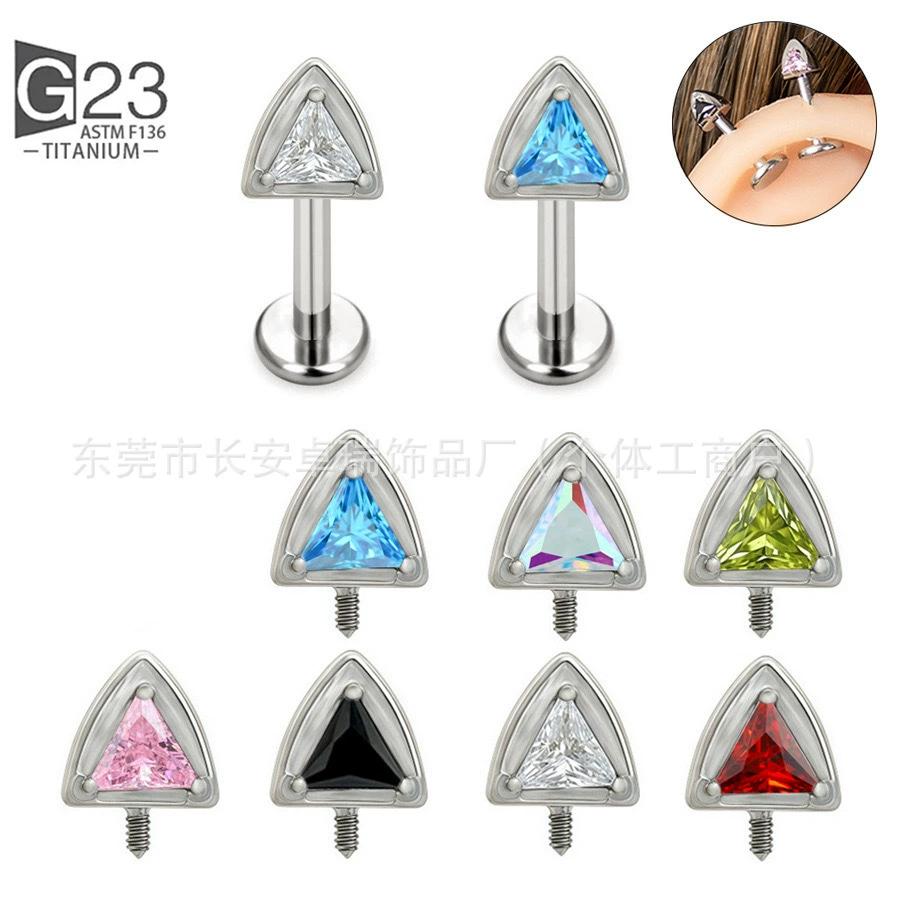F136 титановый коготь для ушей кошки, коготь дьявола, 5А, циркон, коготь для ушей, коготь для ушей, G23, ювелирные изделия для пирсинга из титанового сплава