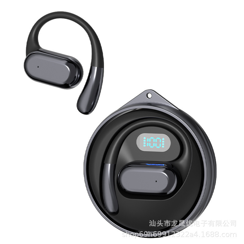 ソースメーカー D88 ワイヤレス耳掛け Bluetooth ヘッドセット、新しい超長バッテリー寿命、大容量バッテリー、非インイヤー骨伝導|undefined