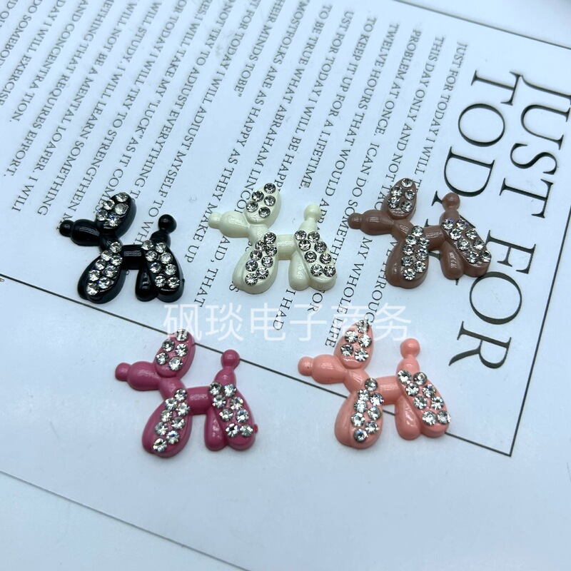 New y2k sweet cool diamond ball dog resin patch hair accessories shoes hat mobile phone case diy decorative accessories wholesale