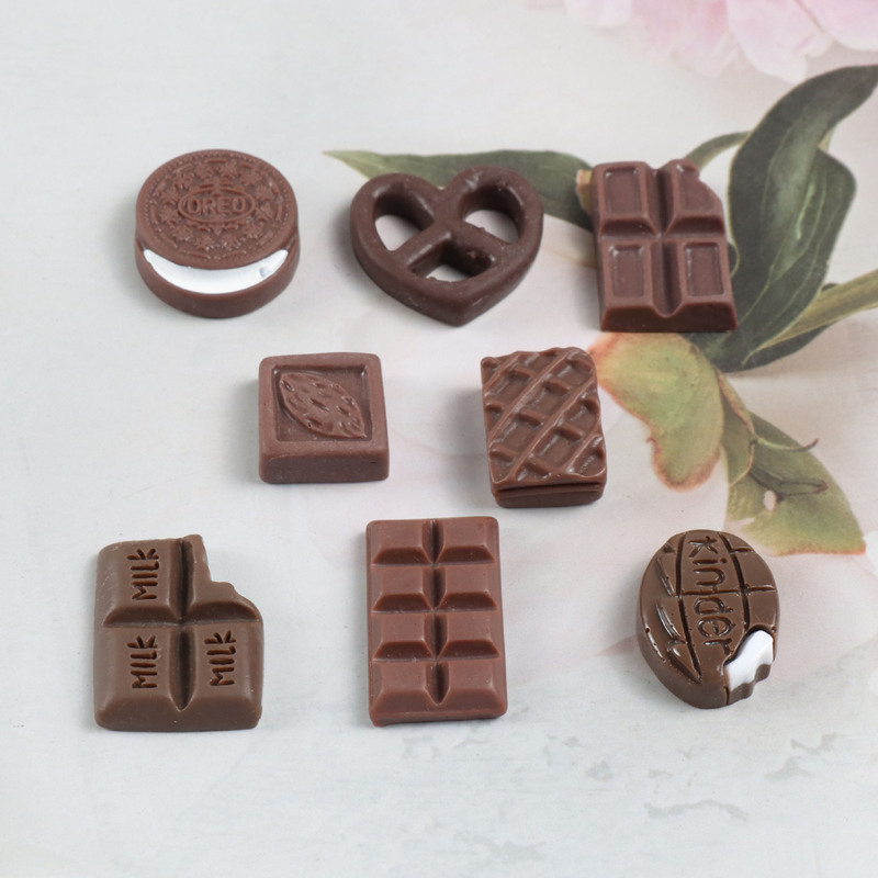 樹脂シミュレーションコーヒー色チョコレート diy 冷蔵庫マグネットウォーターカップステッカーキーホルダーヘアピンマイクロ風景装飾装飾品|undefined