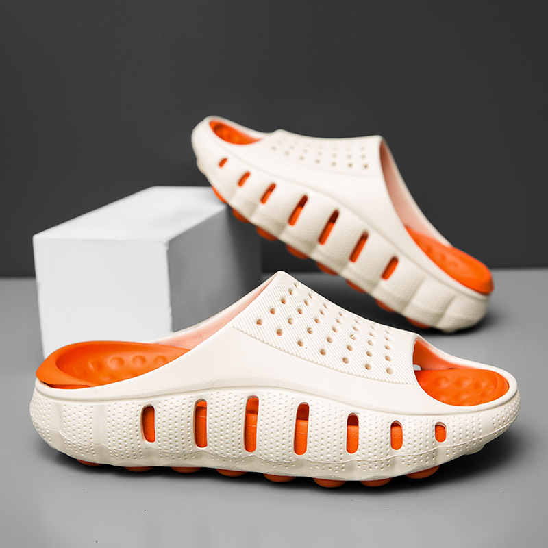 Unique Stylish Thick-Soled Outdoor Sports And Leisure Couple's Massage Soft-Soled Slide Top Quality Sandals For Men_voghion.com