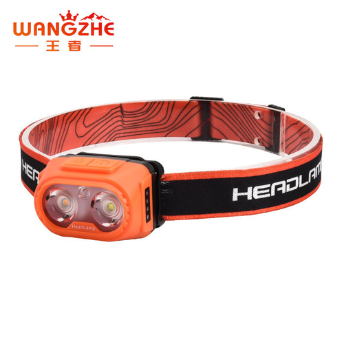 Ultra-bright Cross-border Strong Light Sensing Headlamp Mining Lamp USB Charging Emergency Smart Head-mounted Outdoor Lighting Flashlight