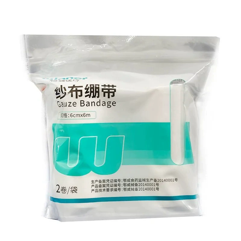 Медицинская марлевая повязка (обычная) 6смх6м.2 рулон/пакет 006