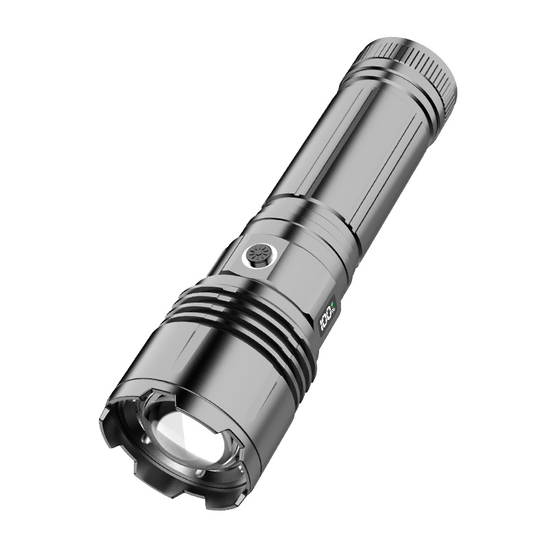Linterna láser de luz fuerte de alta potencia de zoom telescópico remoto lado de la linterna LCD pantalla eléctrica TypeC carga rápida