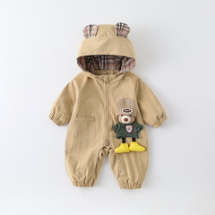 赤ちゃんの服の赤ちゃんの春の超萌えのワンピースのかわいい長袖は満月の百日の哈衣の新生児に登って外出します。