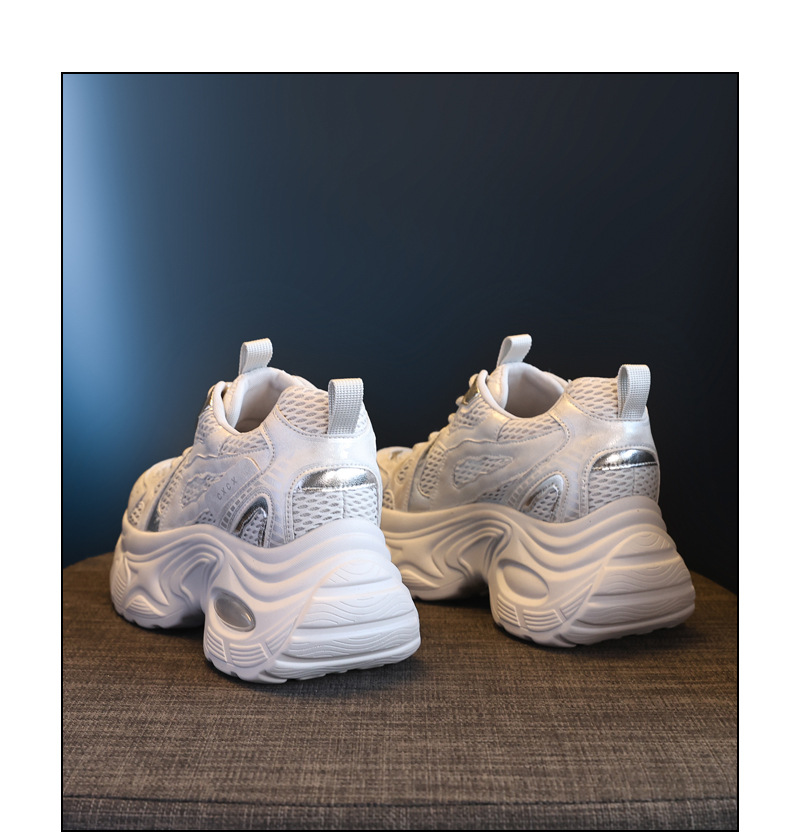 Giày sneaker nữ đế dày lưới thoáng khí HY5166 — màu be chi tiết 20
