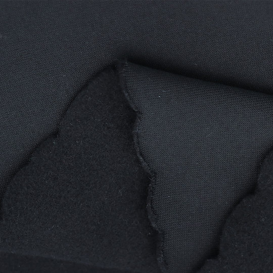 Polyester reverse-wrapped single-sided fleece knitted flannel brushed fabric high elastic sweater flannel fabric