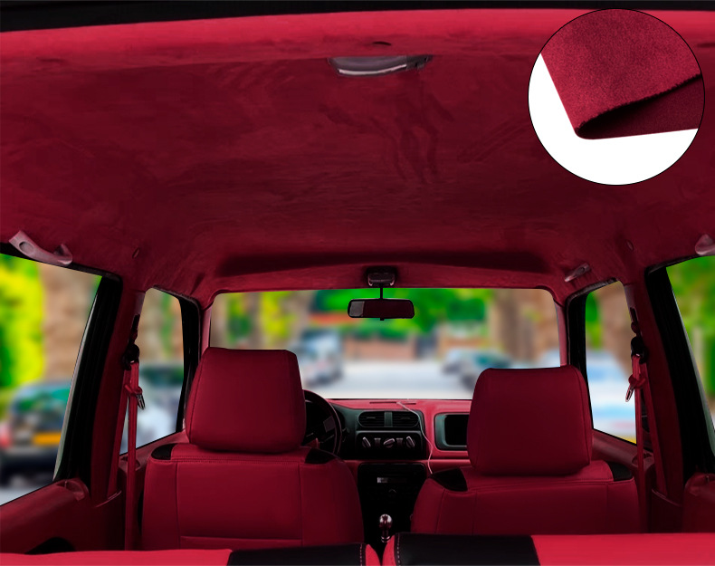 Car Ceiling Cloth Repair Deerskin Velvet Interior Fabric Modification Ab Column Seat Leather Renovation Suede Cloth Wholesale
