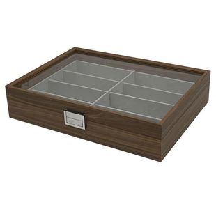 Black Walnut Wooden 8-Plot Glasses Case Storage Sunglasses Storage Box
