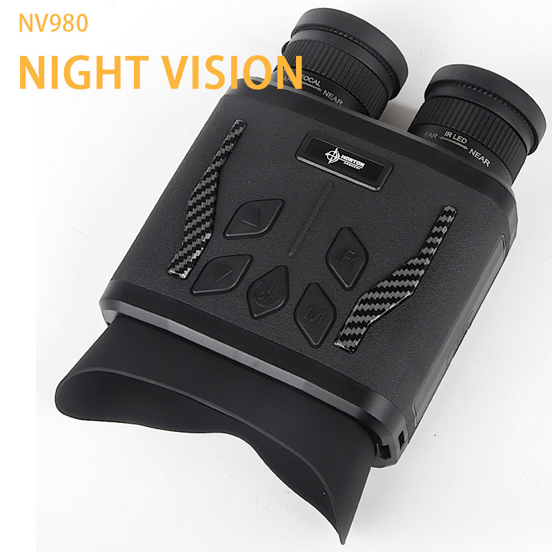 新款 NV980大屏数码红外夜间观察镜拍照录像夜视仪安防双筒望远镜