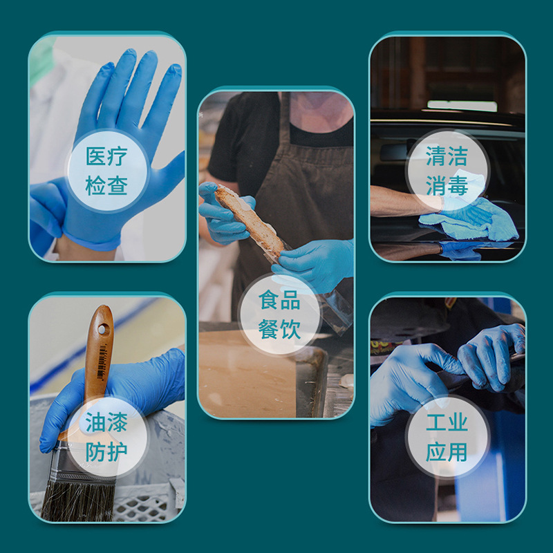 Gran por mayor Inglés médico Y86 guantes médicos desechables de nitrilo examen médico quirúrgico dental comida y bebida