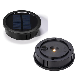 Outdoor courtyard patch LED wrought iron lantern glass wrought iron highlight lamp beads solar cell box accessories 8cm