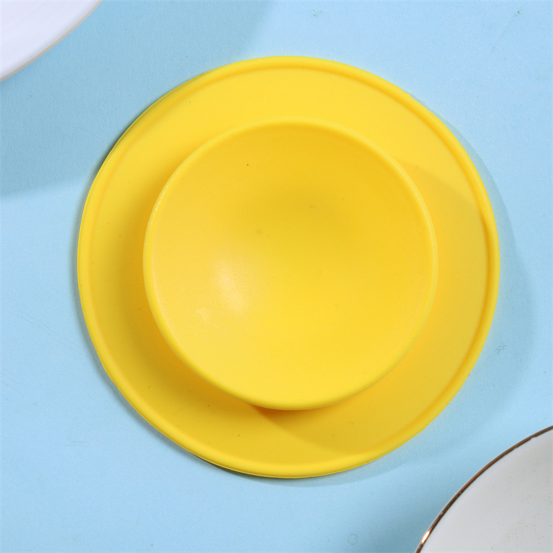 노란색* 원형 실리콘 흡입 컵