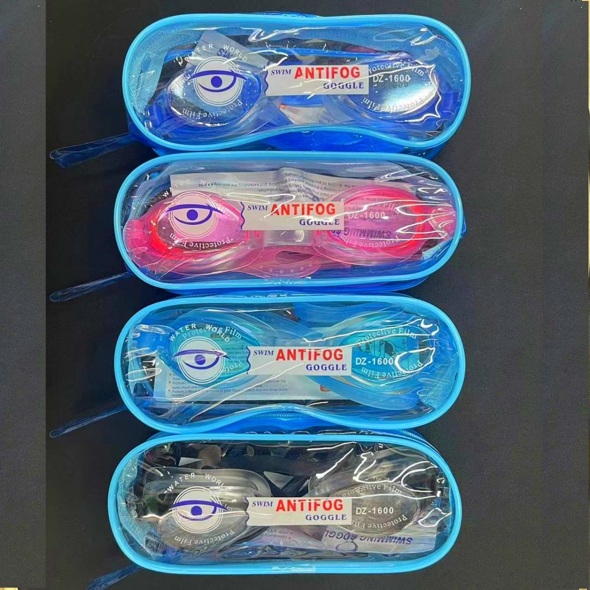 공장 직접 현장 도매 가방 전문 방수 투명 고화질 성인 어린이 남성과 여성의 평면 원피스 수영 고글