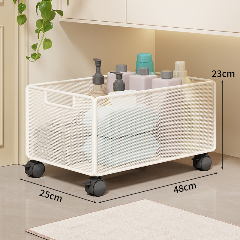 Carrito Cesta para Ropa Sucia de Hierro, Móvil, para Baño
