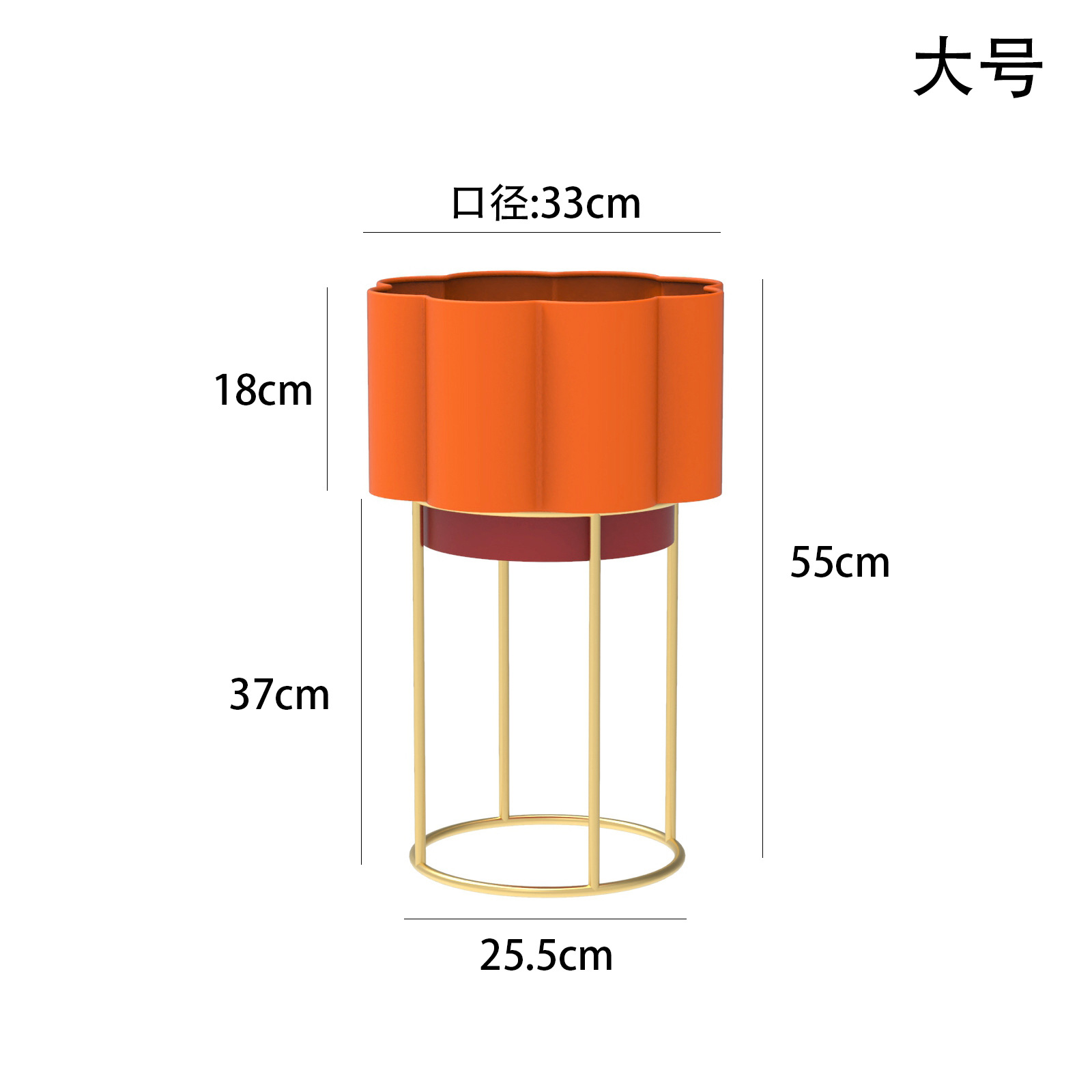Soporte de flores de piso con balcón, estante de eneldo verde de estilo nórdico, sala de estar, estante para macetas de flores de hierro de lujo simple y de lujo ligero image 8